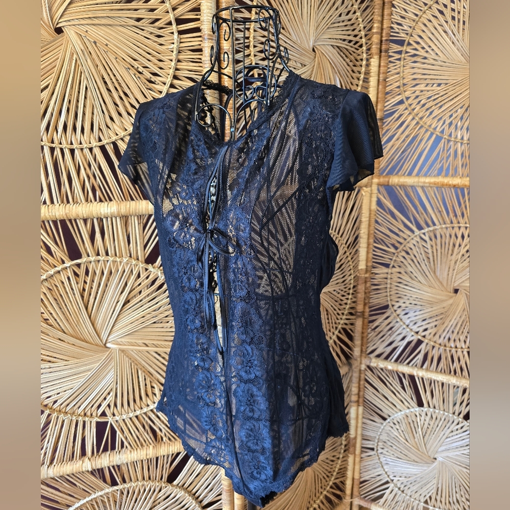 πββ¬ Nordstrom Black Lace Bodysuit
